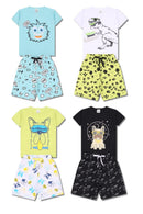 Kit com 6 Peças(3 conjunto) Pijama Curto