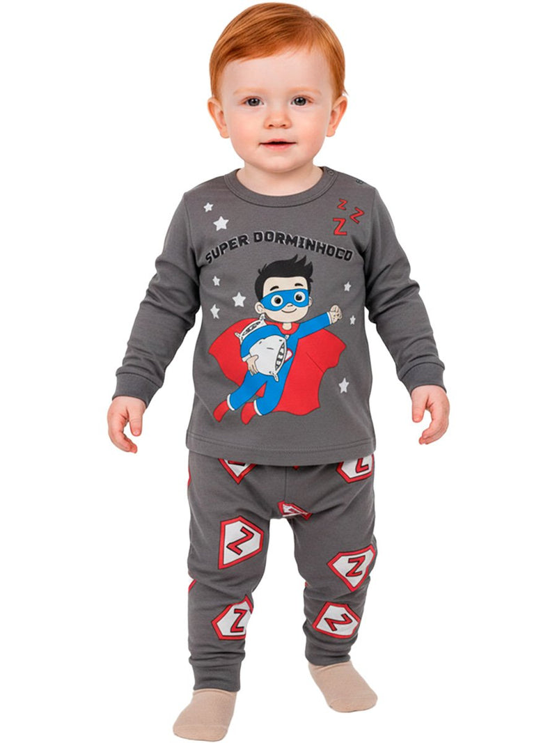 Pijama Longo Bebe Masculino Dorminhoco