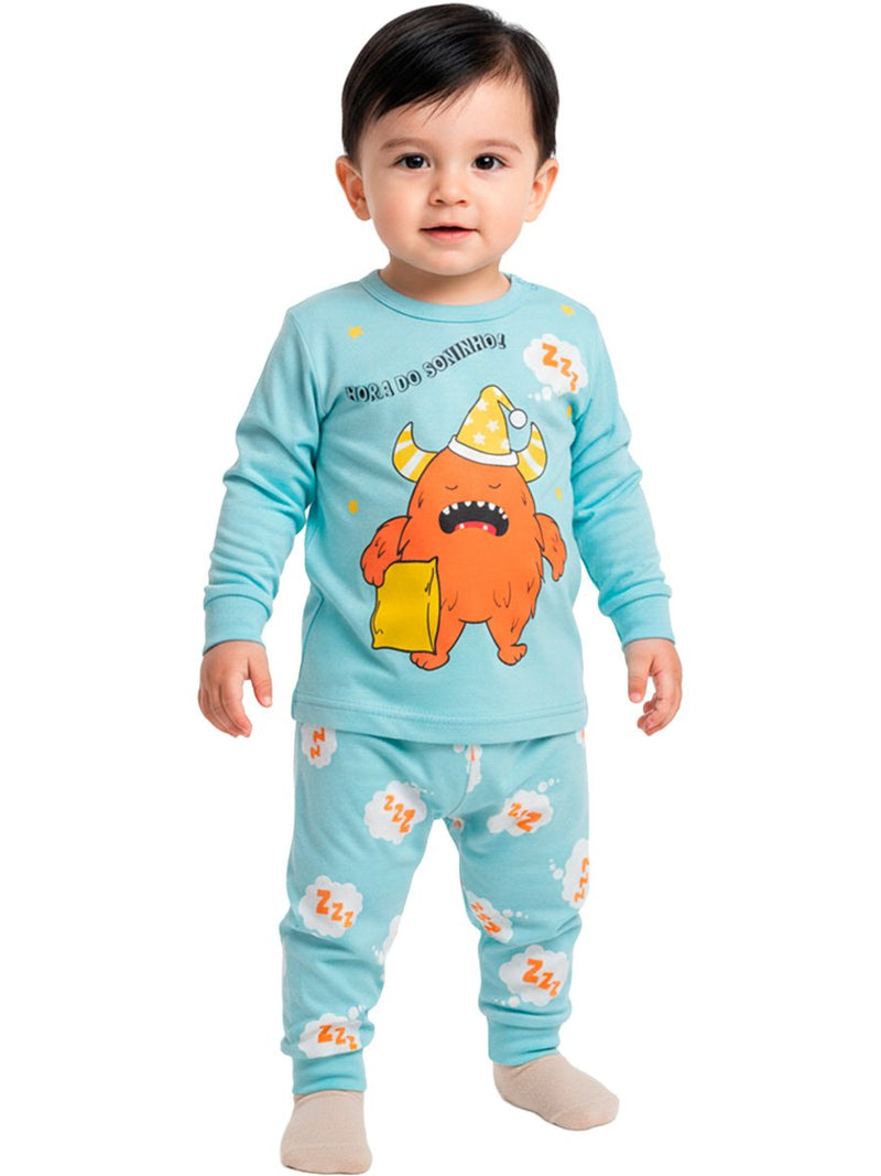 Pijama Longo Bebe Masculino Soninho