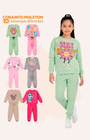 Kit Com 4 Peças (2 Conjuntos) Moletom