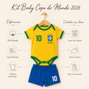 Body Bebê Copa do Mundo 2026 • Kit 2 Peças