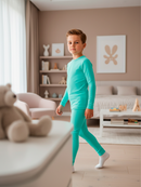 Conjunto Térmico Longo Azul Água-Menino