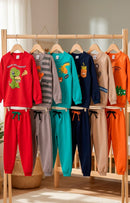 Conjunto Moletom Infantil Menino Ursos Amigos Verde Oliva