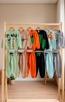 Conjunto Moletom Infantil Menino Coelho Galactico Marrom