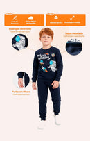 Conjunto Moletom Infantil Menino Space Beats Marinho