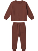Conjunto Moletom Menino Infantil Monocromático Chocolate