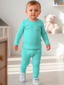 Conjunto Térmico Longo Verde Água-Menino