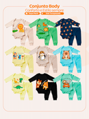 Conjunto Body e Calça Longo Suedini Pinguim 