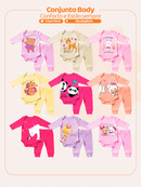 Conjunto Body e Calça Longo Suedini Urso Polar