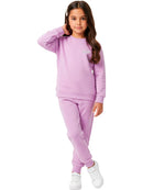 Conjunto Moletom Infantil Menina Monocromático Lilás