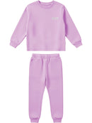 Conjunto Moletom Bebe Menina Monocromático Lilás