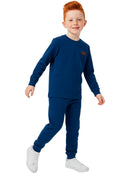 Conjunto Moletom Menino Infantil Monocromático Marinho