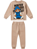 Conjunto Moletom Infantil Menino Urso Winter
