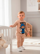 Conjunto Moletom Bebe Menino Urso Winter