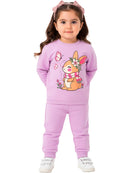 Conjunto Moletom Bebe Menina Coelinha Lilás