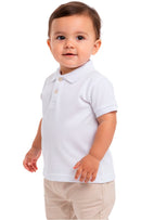 Camisa Gola Polo Infantil Menino Branco (Liso)