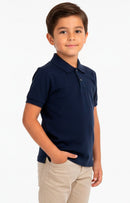 Camisa Gola Polo Infantil Menino Marinho (Liso)