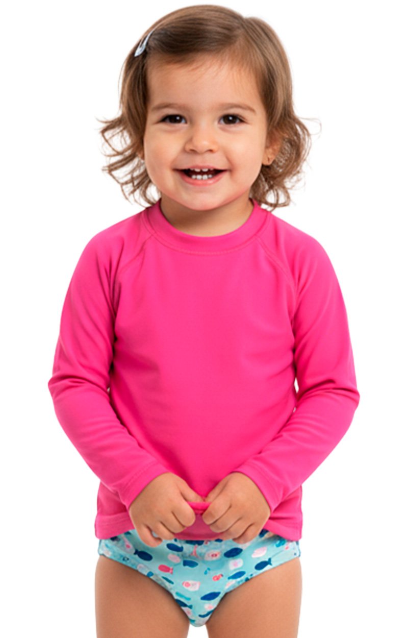 Camisa UV Etiqueta Polo Pink Neon 
