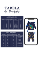 Pijama Longo Bebe Masculino Lanchossauro