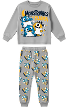 Conjunto Pijama Longo Infantil Menino Monstrinhos Pijama
