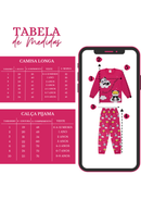 Pijama Longo Infantil Feminino Panda